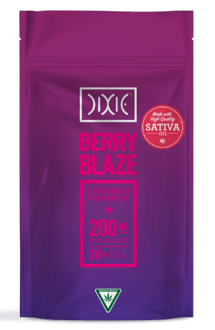 Photograph of product: Dixie - Berry Blaze Gummies 200mg