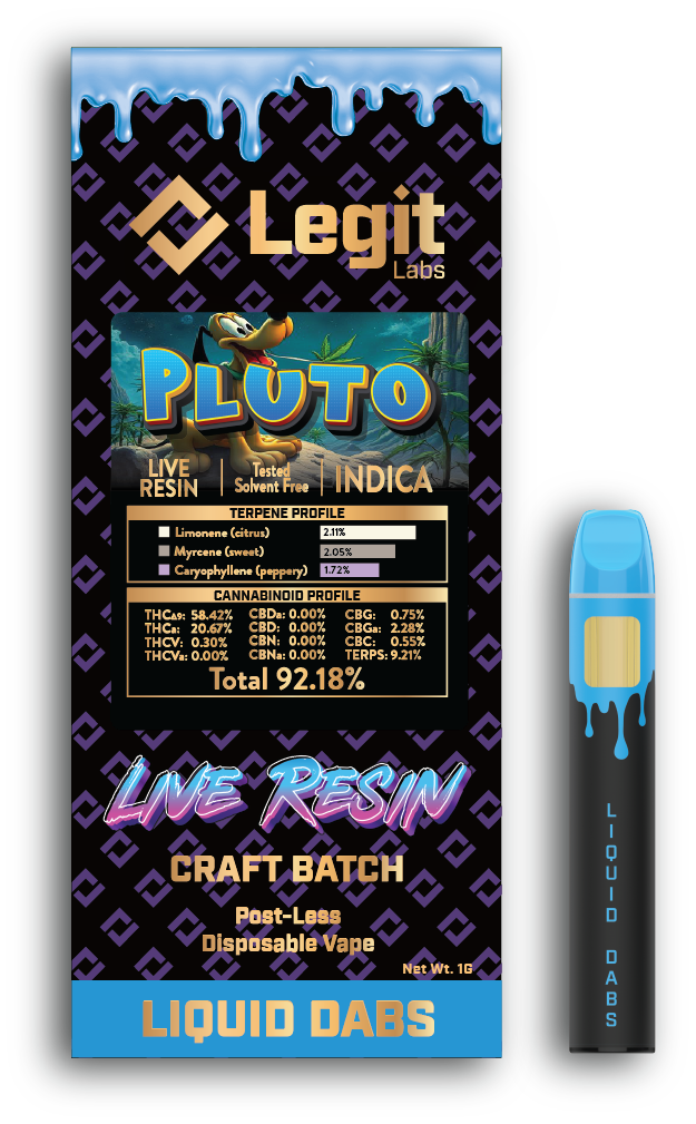 Photograph of product: Legit Labs - Pluto Live Resin Disposable 1g