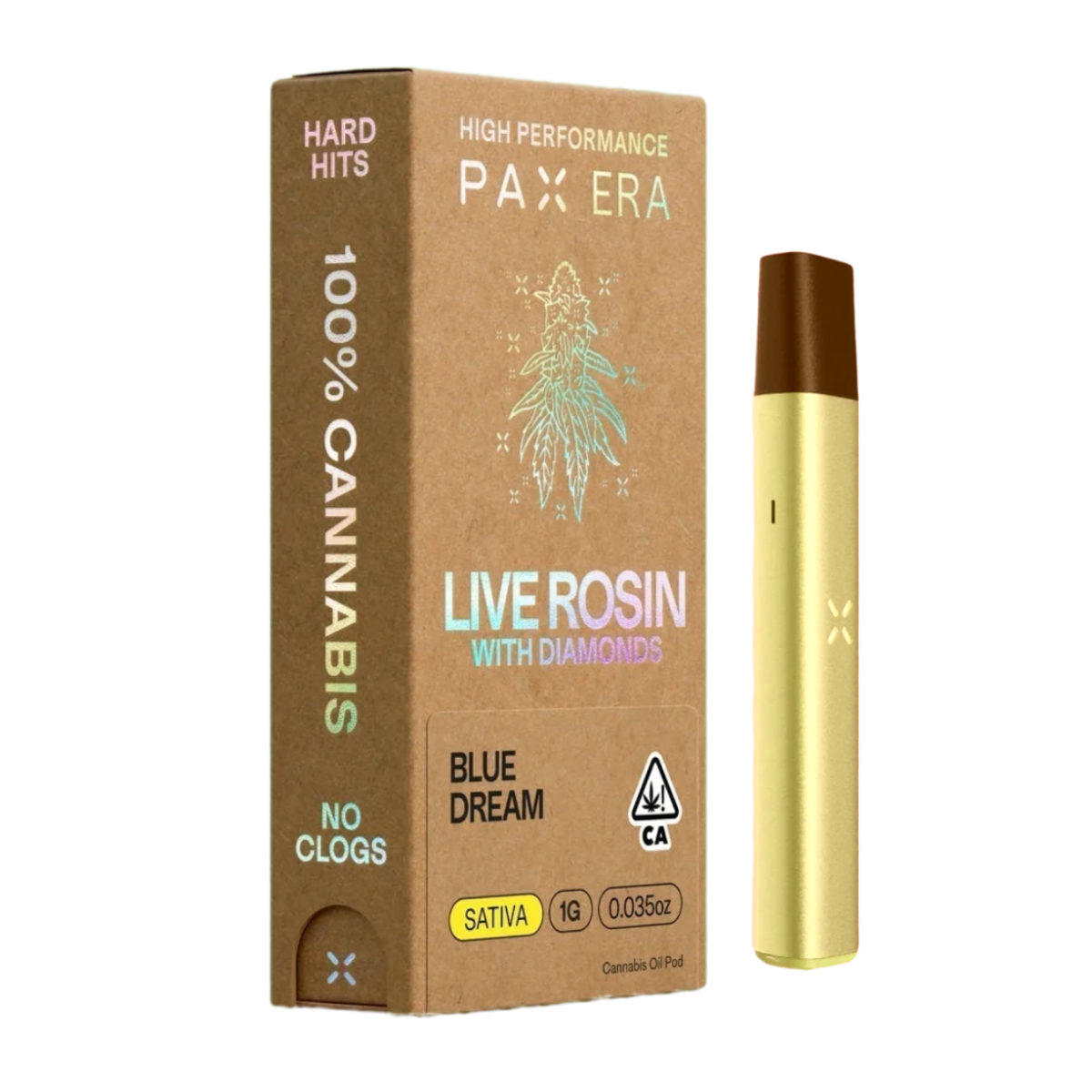 Photograph of product: RTU BLUE DREAM 1G LIVE ROSIN WITH DIAMONDS READY TO USE