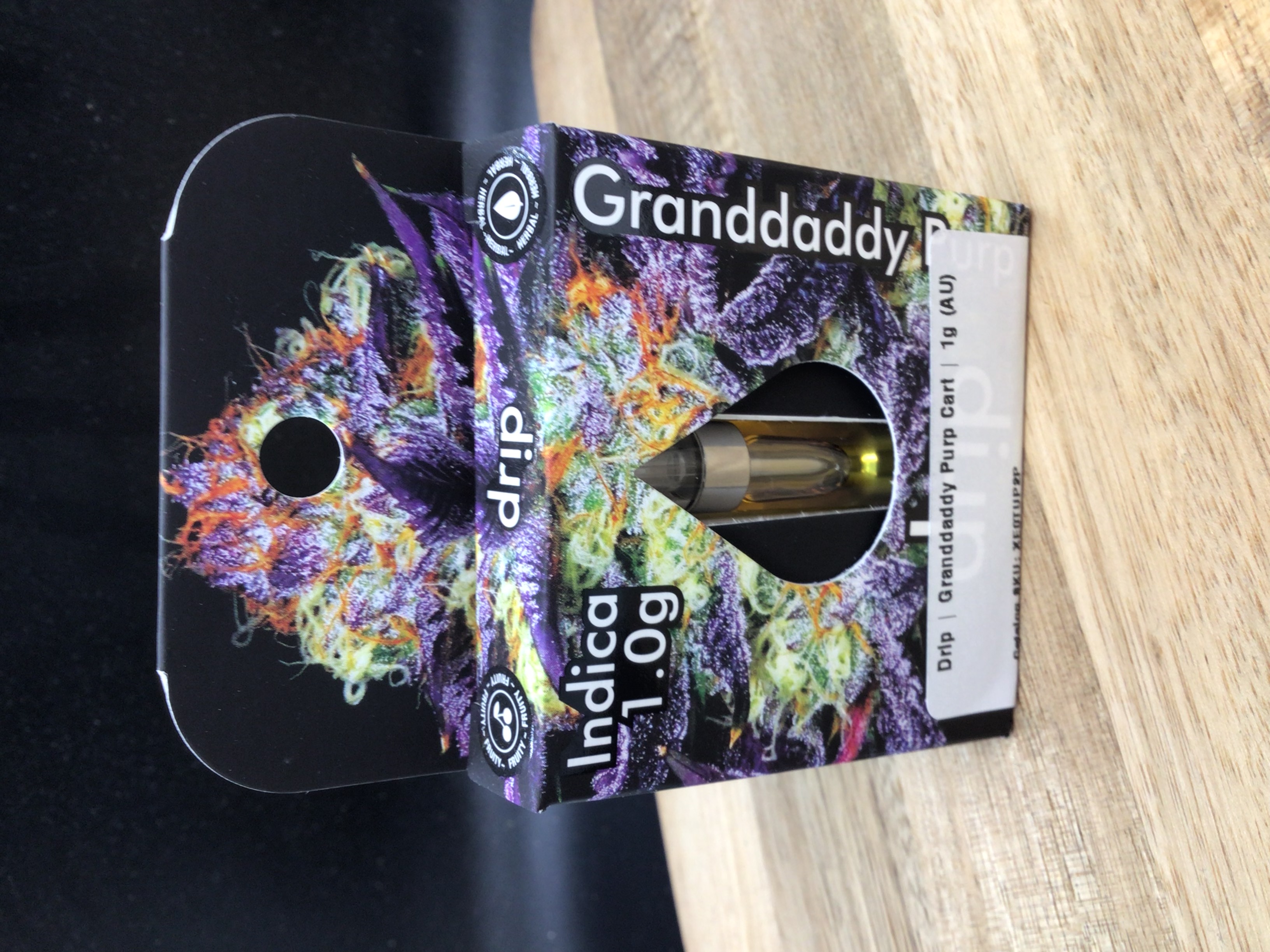 Photograph of product: Drip | Granddaddy Purp Oui'd 510 Cart (AU)