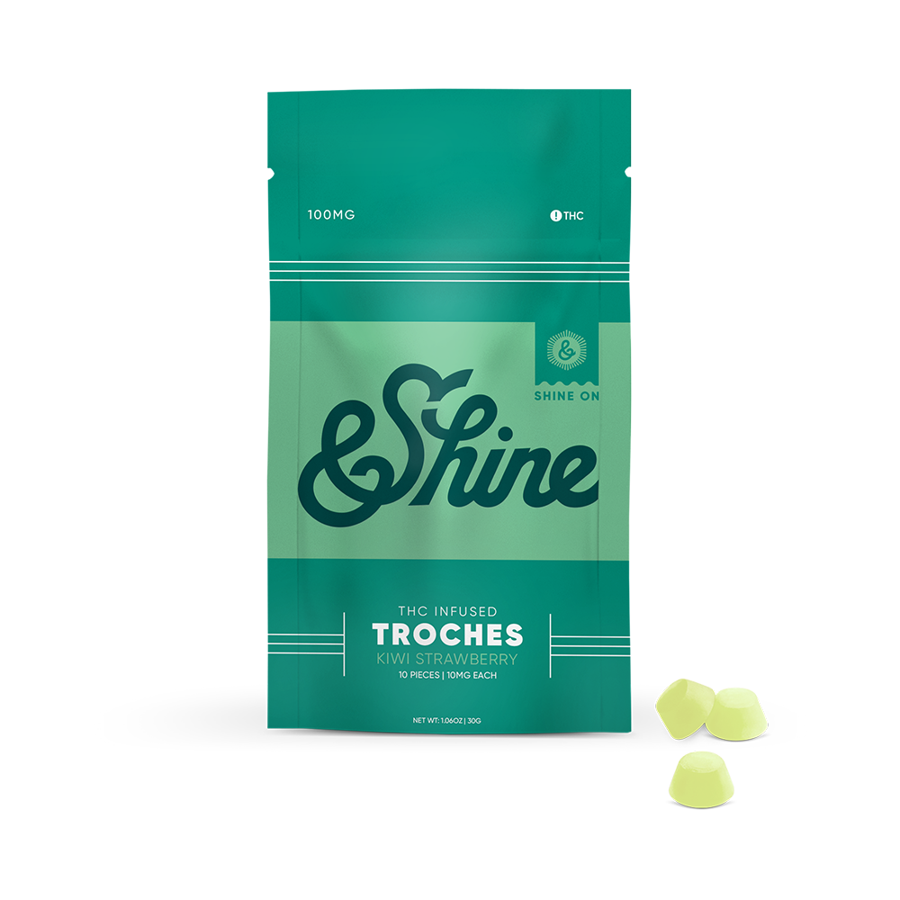 Photograph of product: &Shine | Troches - Hybrid Inspired | 100 mg |Kiwi Strawberry