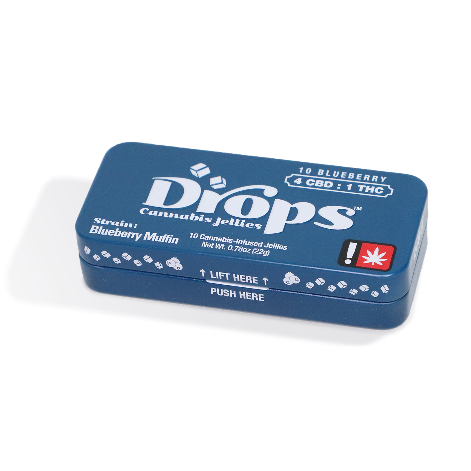 Photograph of product: Drops - CBD - Blueberry 4:1 (20 pack)