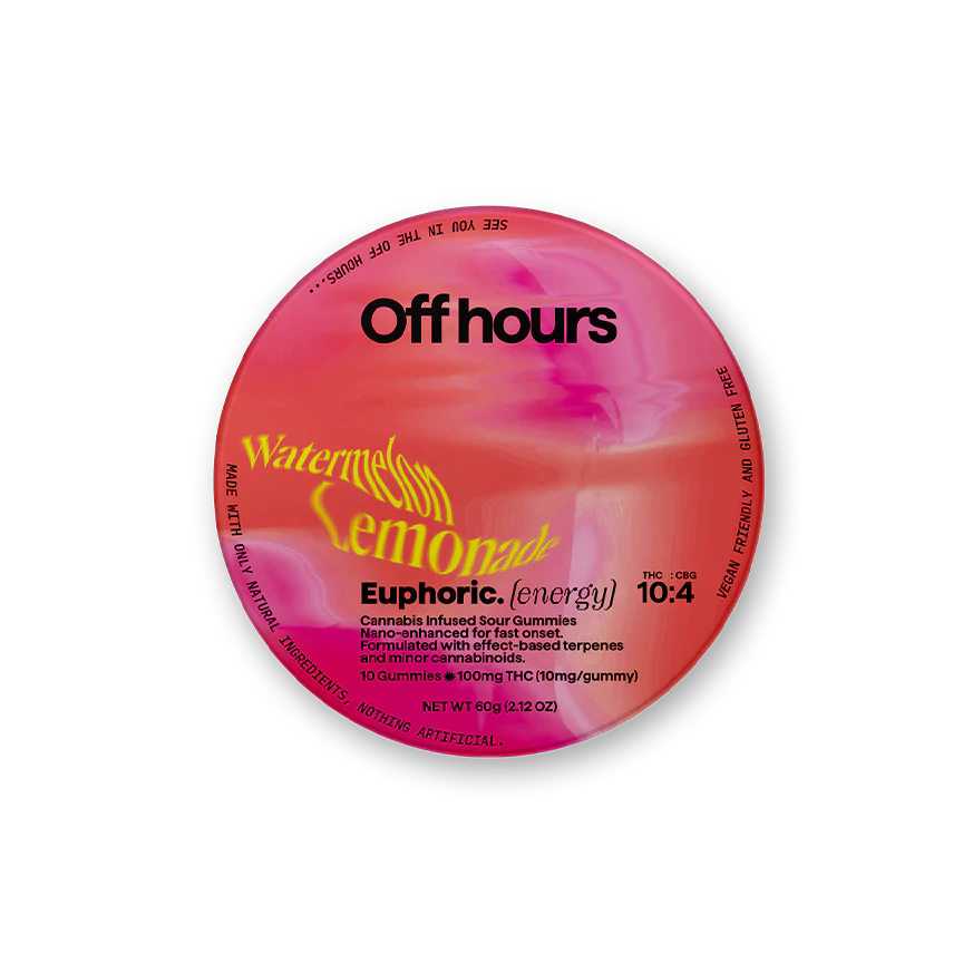 Photograph of product: Off Hours - Euphoric - Watermelon Lemonade - 10ct Gummies