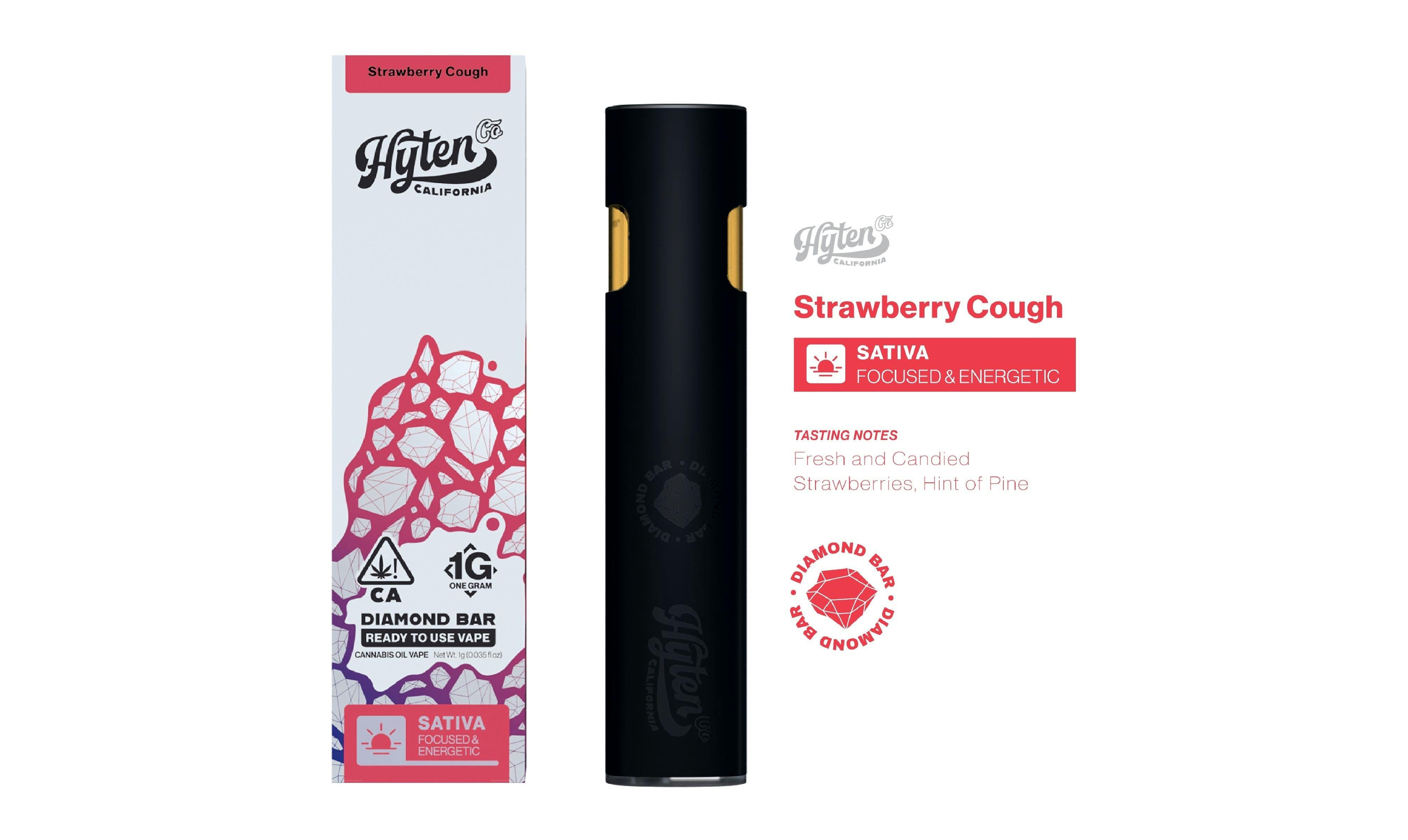 Photograph of product: Hyten Diamond Bar Disp Strawberry Cough 1g