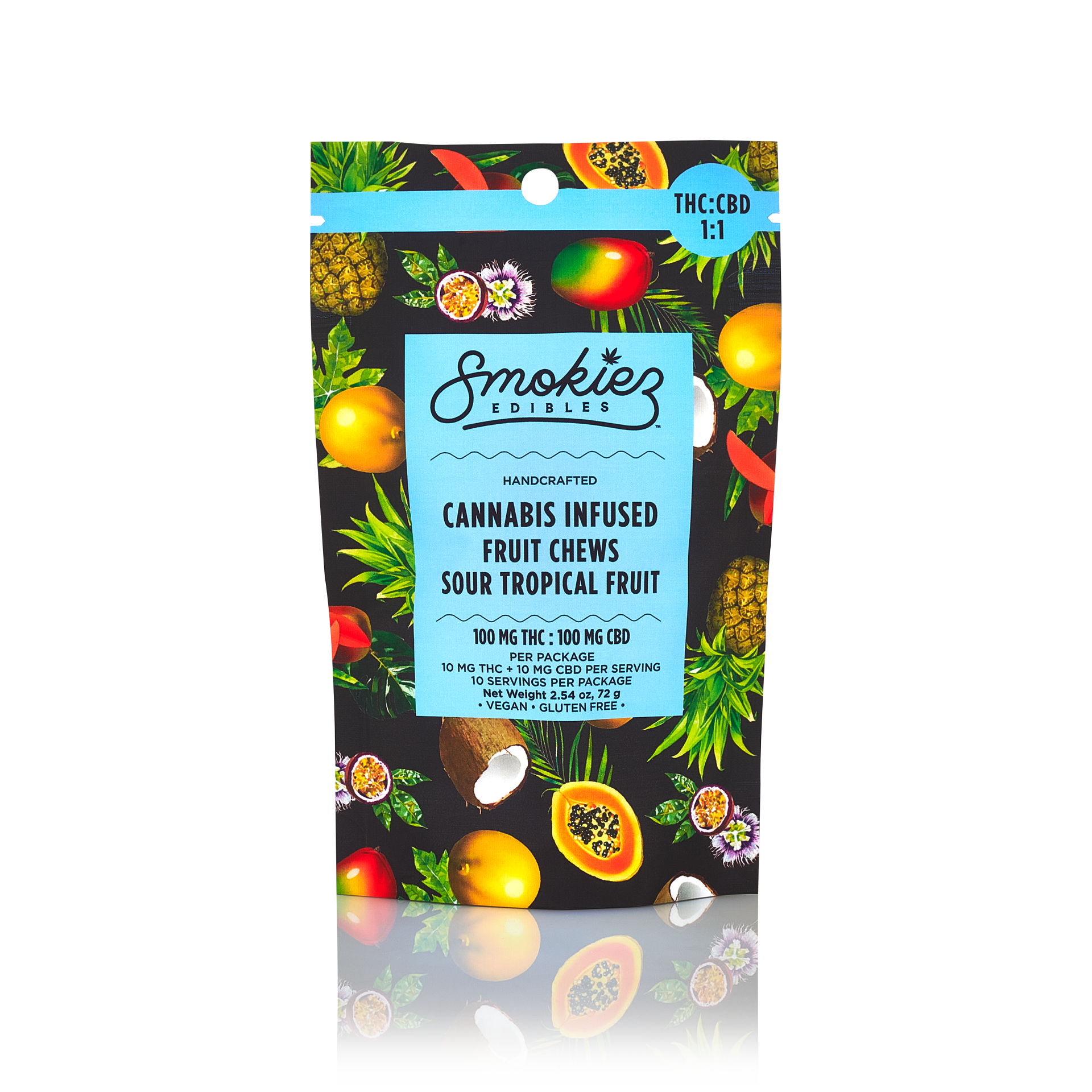 Photograph of product: Tropical 1:1 TH-oui:CBD Sweet Gummies