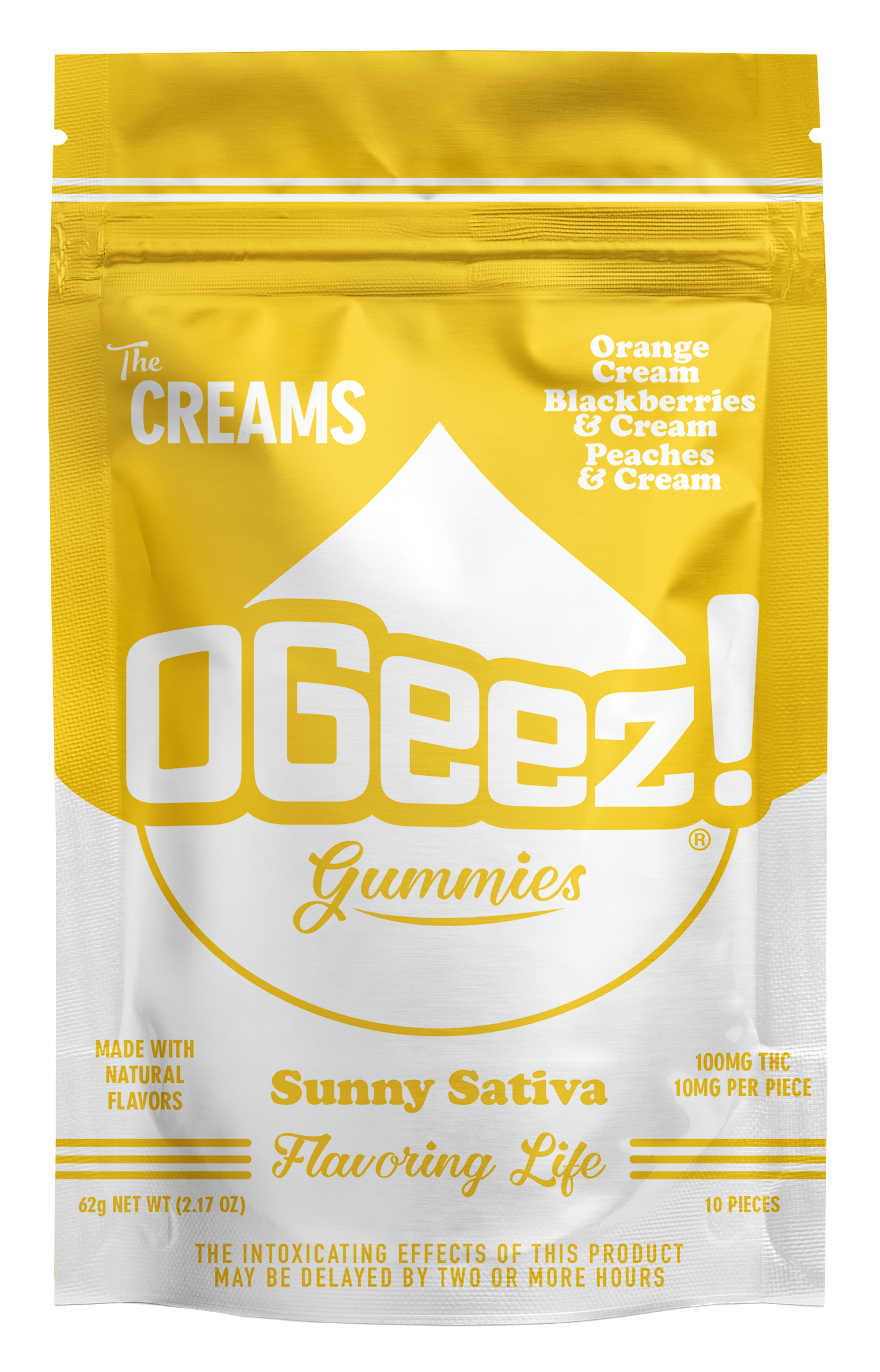 Photograph of product: OGeez The Creams - Sunny Oui'd Gummies 100mg