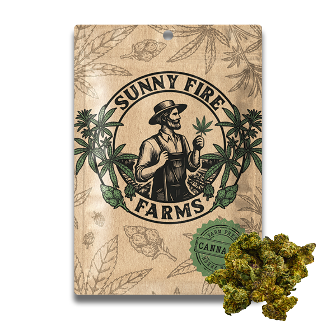 Photograph of product: Sunny Fire Farms | Khalifa Kush Prepackaged Flower | 14g