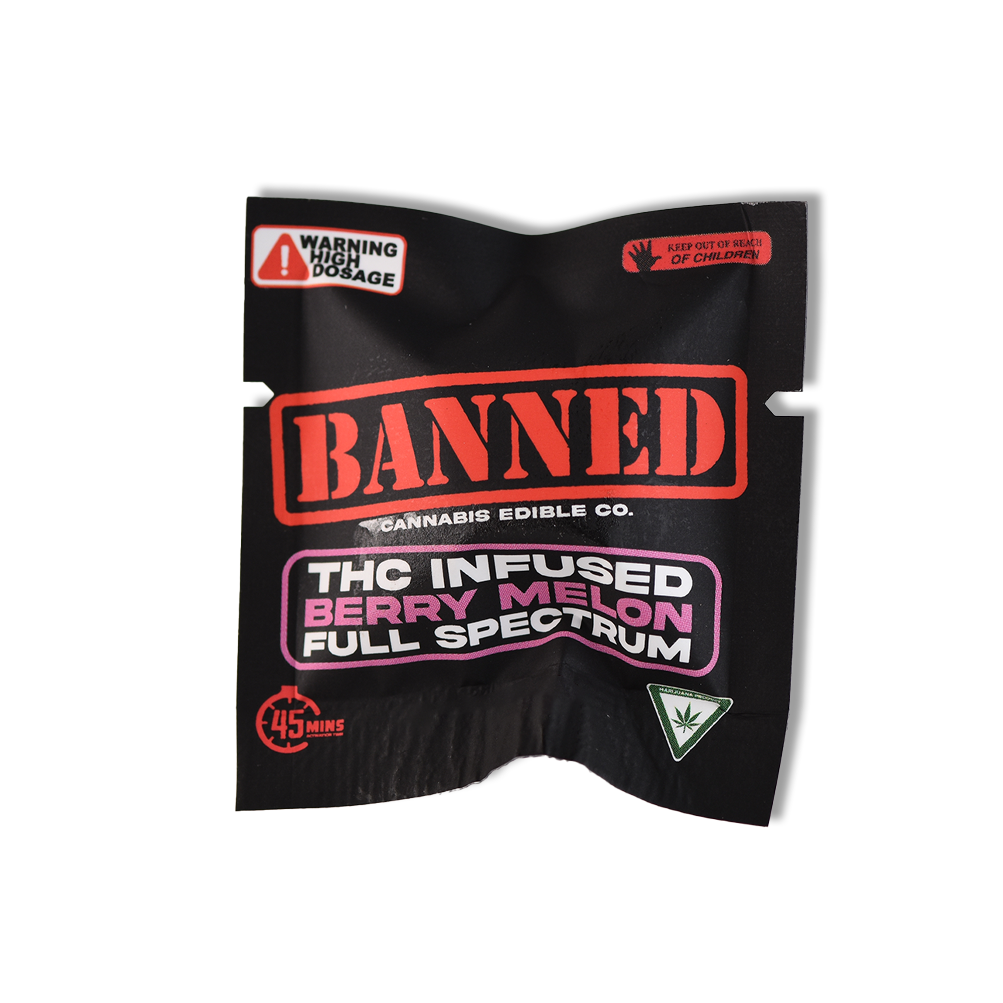 Photograph of product: BANNED | 200MG SINGLE NERDLESS GUMMY | WATERMELON