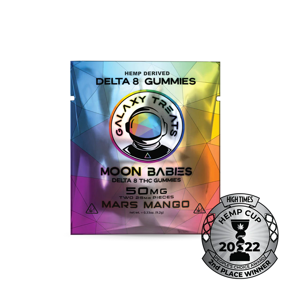 Photograph of product: GALAXY TREATS  Moon Babies 2pack D9 Gummies Purple Punch OG