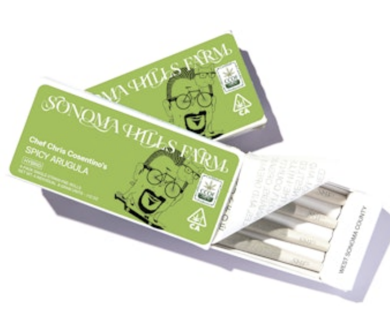 Photograph of product: Sonoma Hills Farm | SunGrown Preroll (4pk-3.2g) Spicy Arugula (CBDxCBGxTHC)