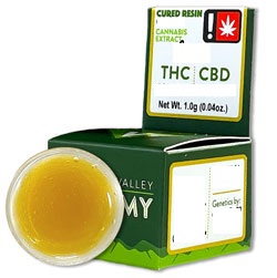 Photograph of product: WVA 1g MIMOSA Cured Resin Badder