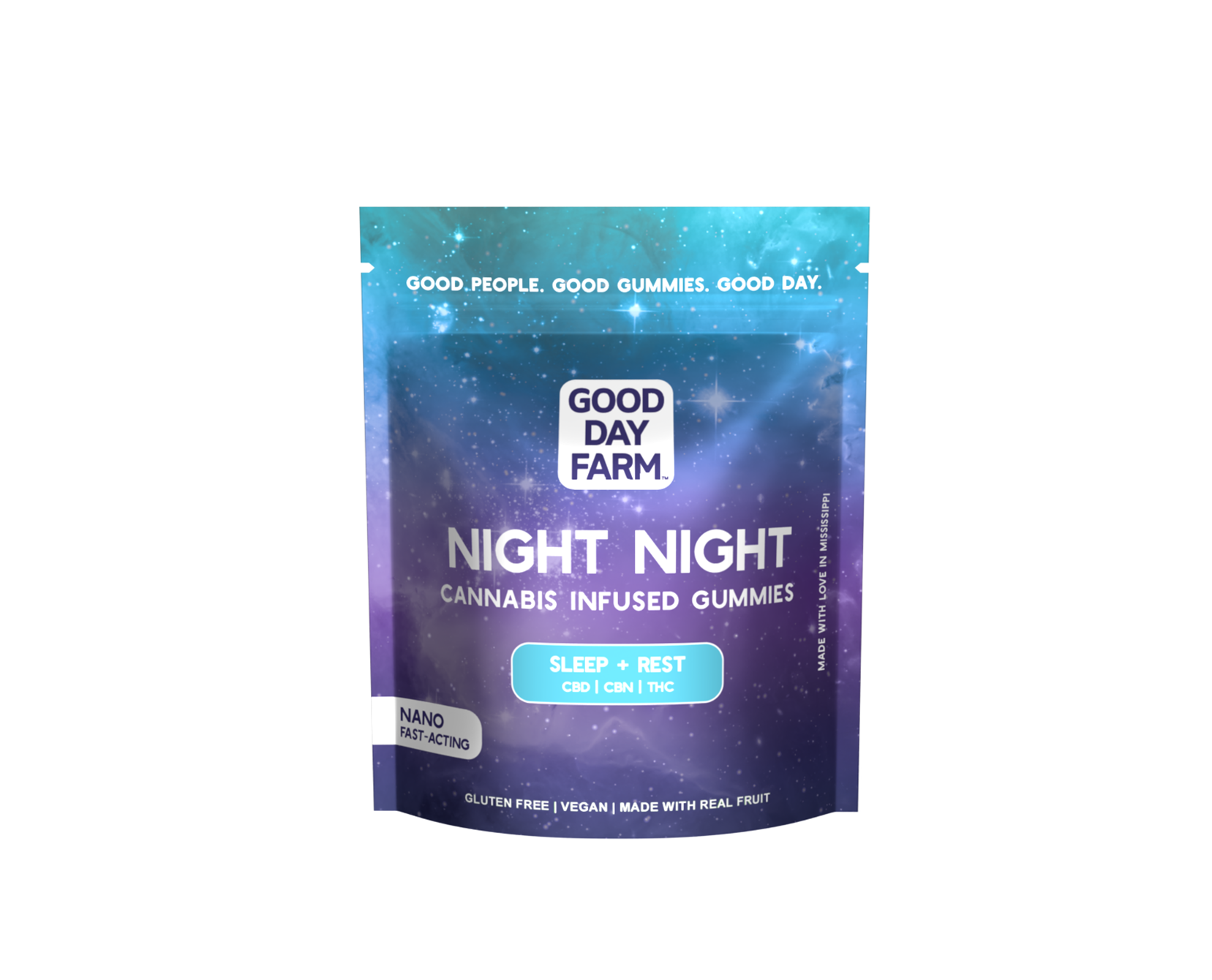 Photograph of product: Good Day Farm - Night Night 1:1:1 CBD:TH-oui:CBN - Nano Gummies 40mg - 10pk