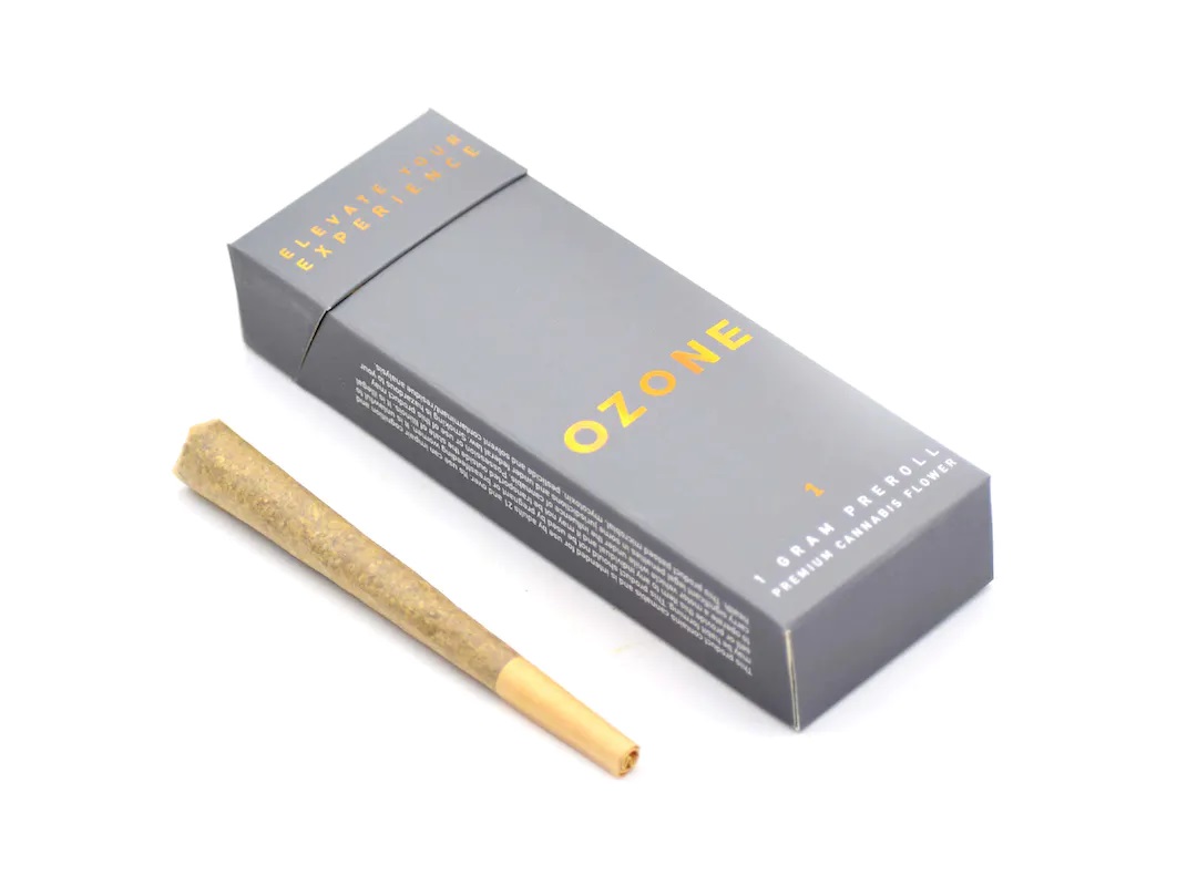 Photograph of product: Ozone Black Amber Single Pre-Roll 1g