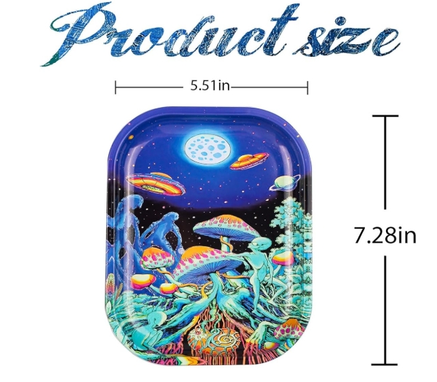 Photograph of product: Aliens & Mushroom Rolling Tray