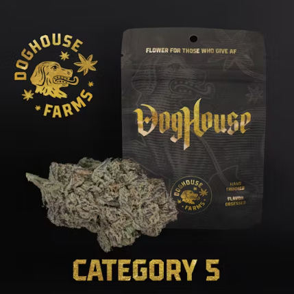 Photograph of product: DogHouse | Category 5 | Bulk Flower | Platinum Tier - 28g