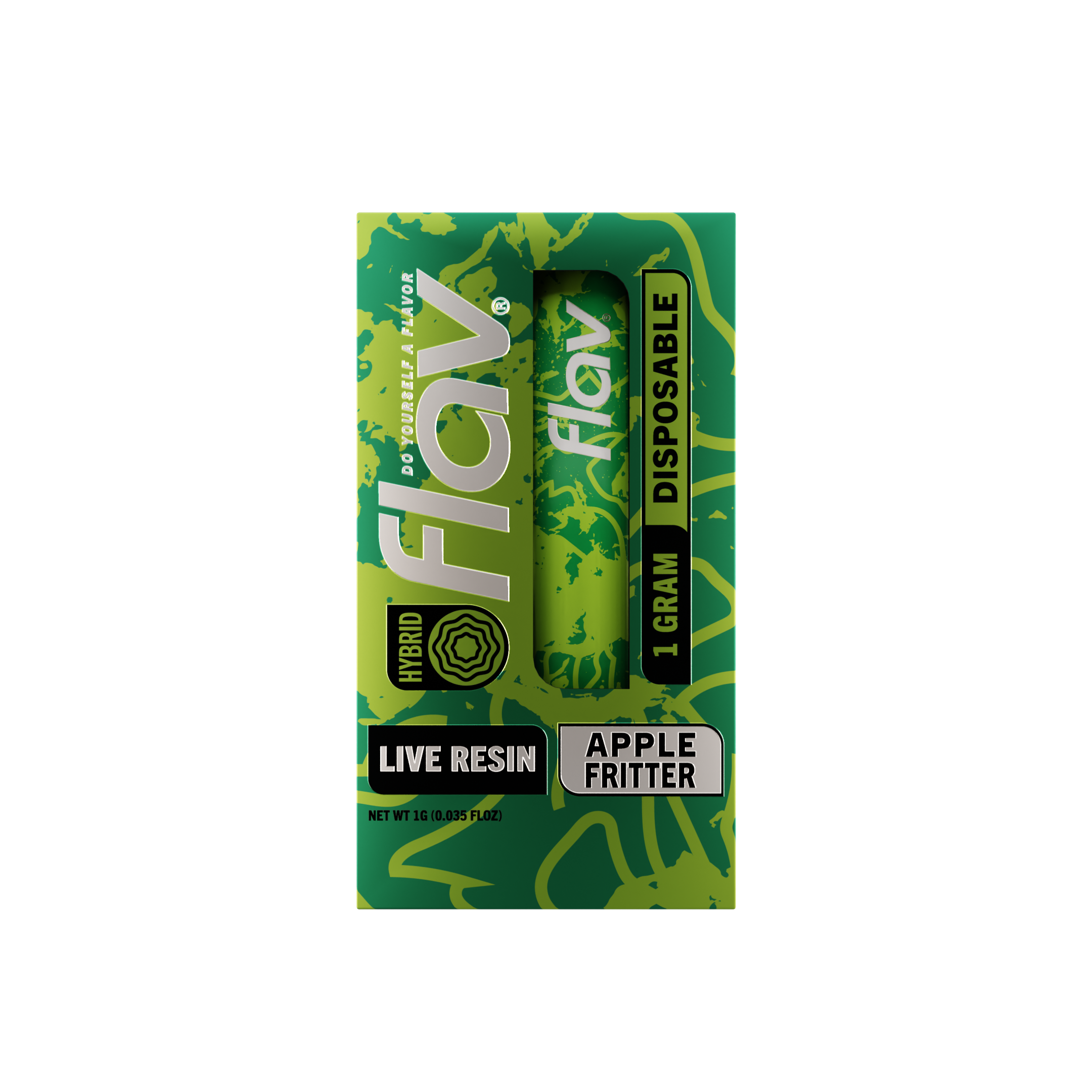 Photograph of product: FLAV | APPLE FRITTER | LIVE RESIN AIO | 1G