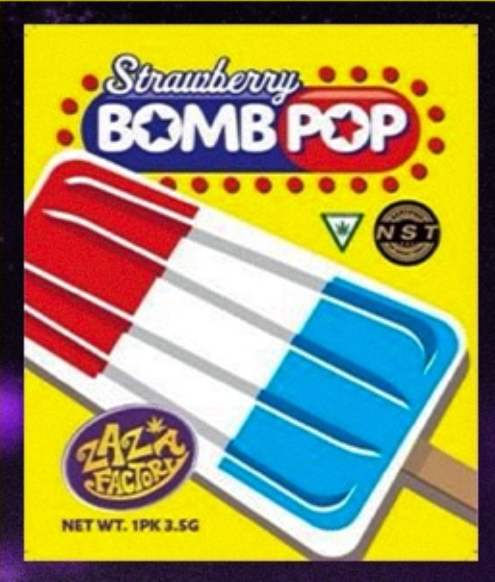 Photograph of product: ZAZA FACTORY- STRAWBERRY BOMB POP - 3.5g