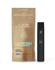 Photograph of product: Pax - Purple Afghani Live Rosin With Diamond Disposable Vape