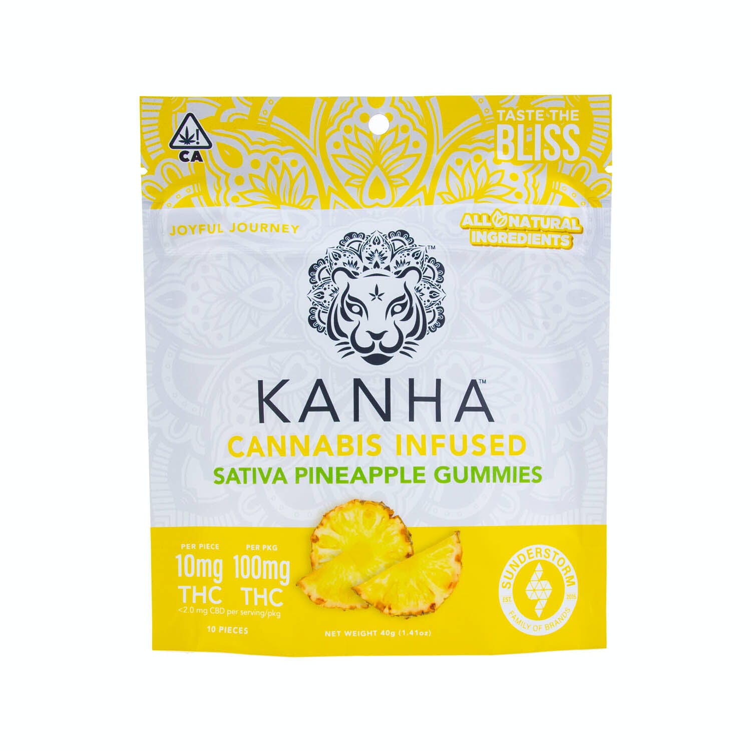Photograph of product: Kanha | Oui'd Pineapple Gummies (100mg TH-oui)