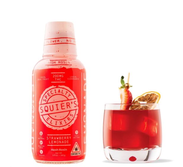 Photograph of product: Strawberry Lemonade au chocolat Rosin Elixir | 8oz, 200mg