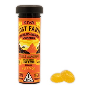 Photograph of product: Lost Farm | Chili Mango "Hell's OG" (H) 10pk/100mg LR Gummies