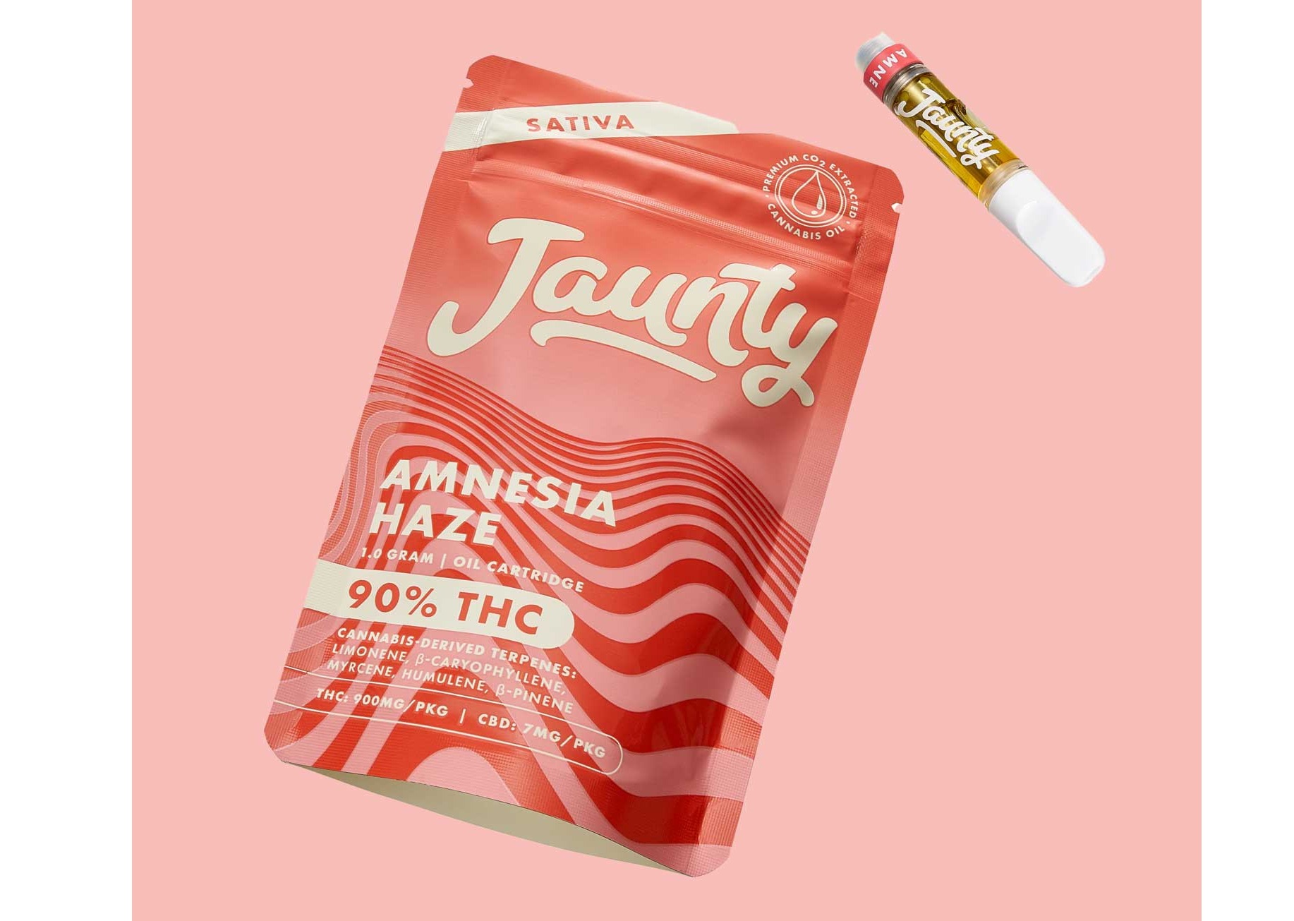 Photograph of product: Jaunty | Amnesia Haze | 510 Cartridge | 1g