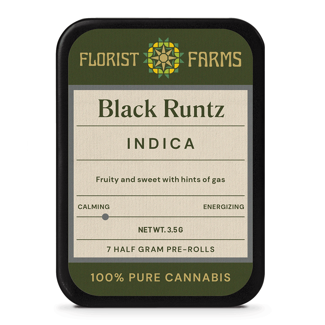 Photograph of product: Florist Farms | Black Runtz | Oui'd | Preroll | 7pk | .5g