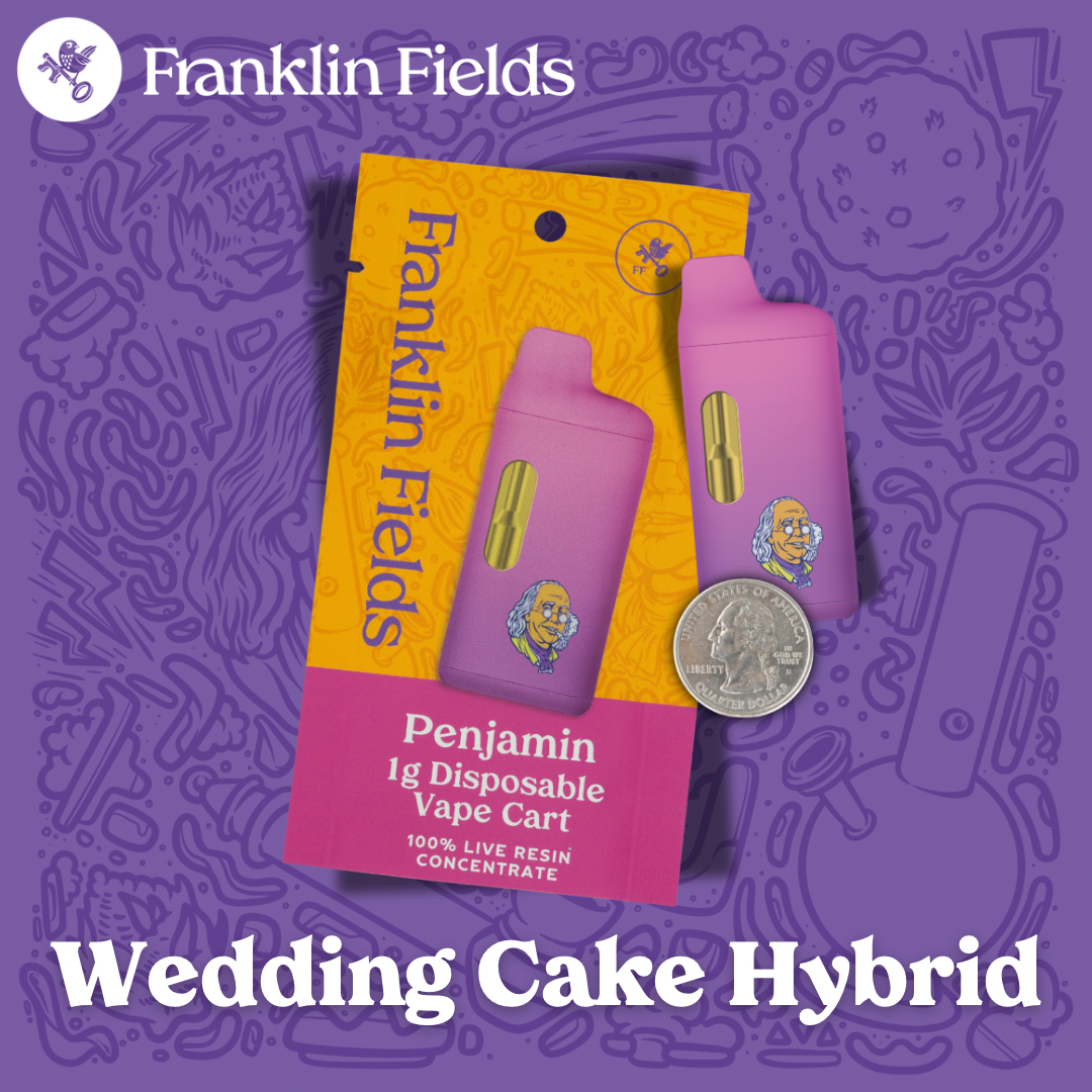 Photograph of product: Franklin Fields | Sour Diesel Live Resin Disposable Vape (Hybrid)