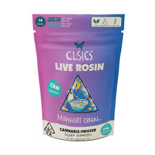 Photograph of product: CLSICS LIVE ROSIN GUMMIES Oui'd CBN MIDNIGHT CEREAL: FRUIT RINGS