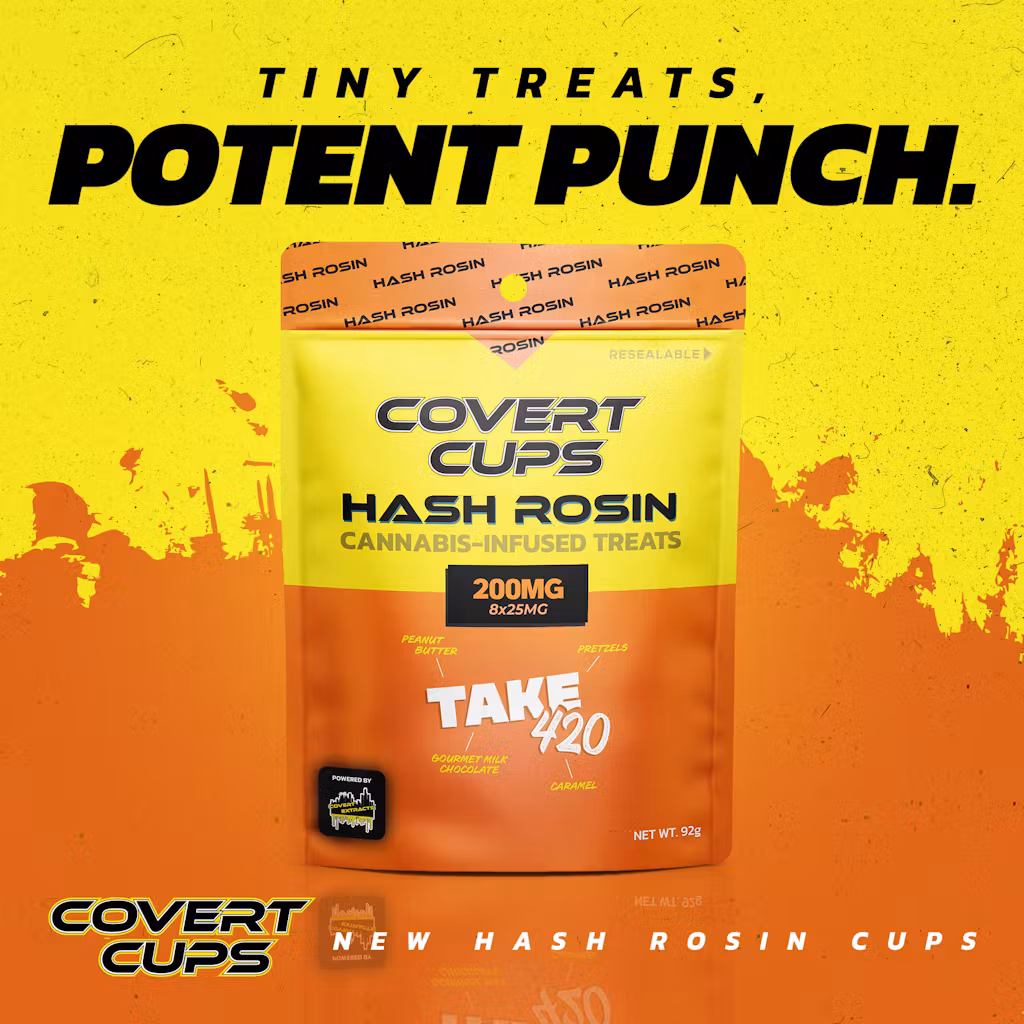 Photograph of product: Covert Cups - 200mg au chocolat Rosin Cups - Take 420