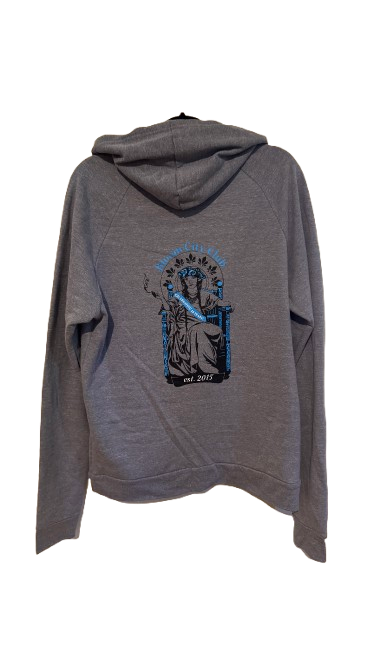 Photograph of product: Tri-Blend Fleece Ragland Hood | XL | Bloom Brand