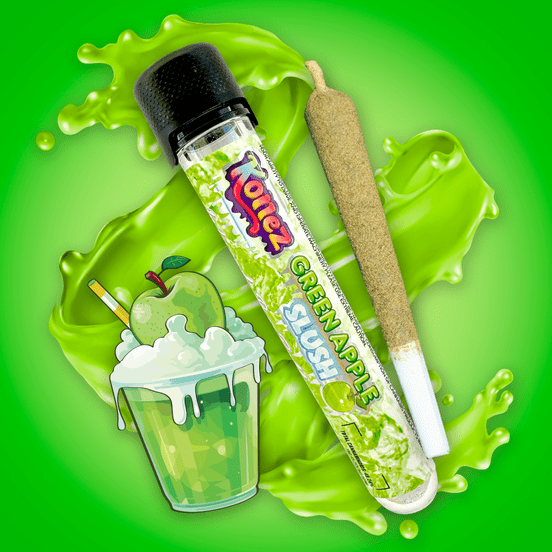 Photograph of product: KONEZ Green Apple Slush Infused Pre Roll 1.2g - 