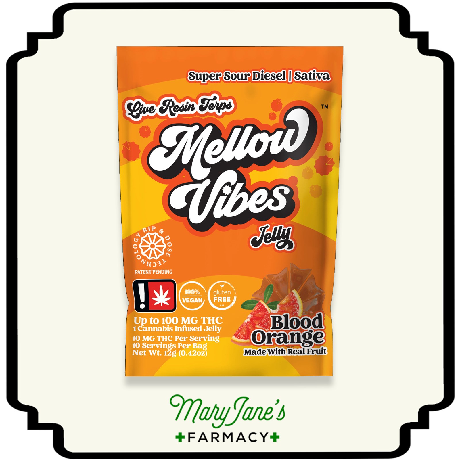 Photograph of product: Blood Orange Jelly | 100mg