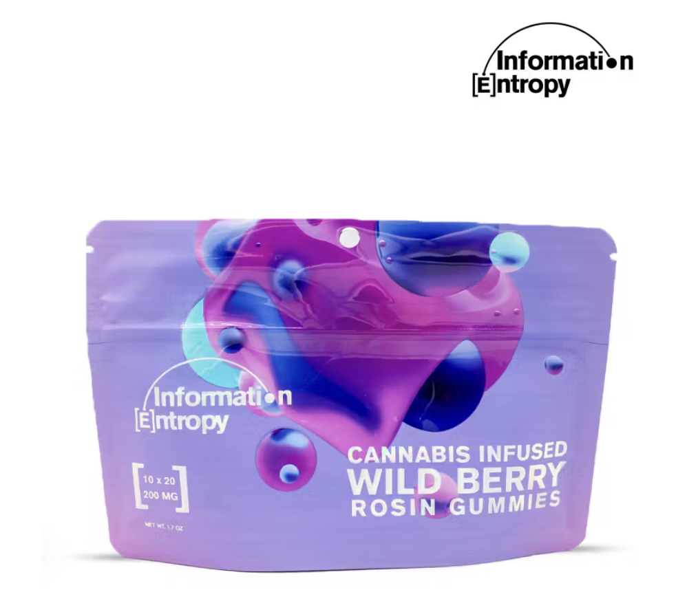 Photograph of product: Information Entropy | 200mg Rosin Gummies | Wild Berry