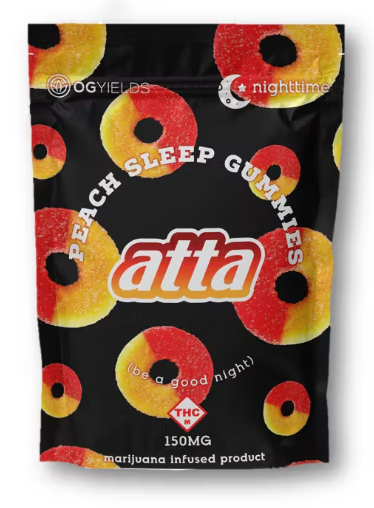 Photograph of product: Peach (Sleep) Gummy Rings | 150mg + CBN
