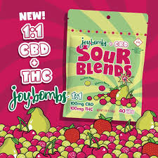 Photograph of product: Sour Blends Joybombs 1:1 (TH-oui:CBD) | 100mg/40pc