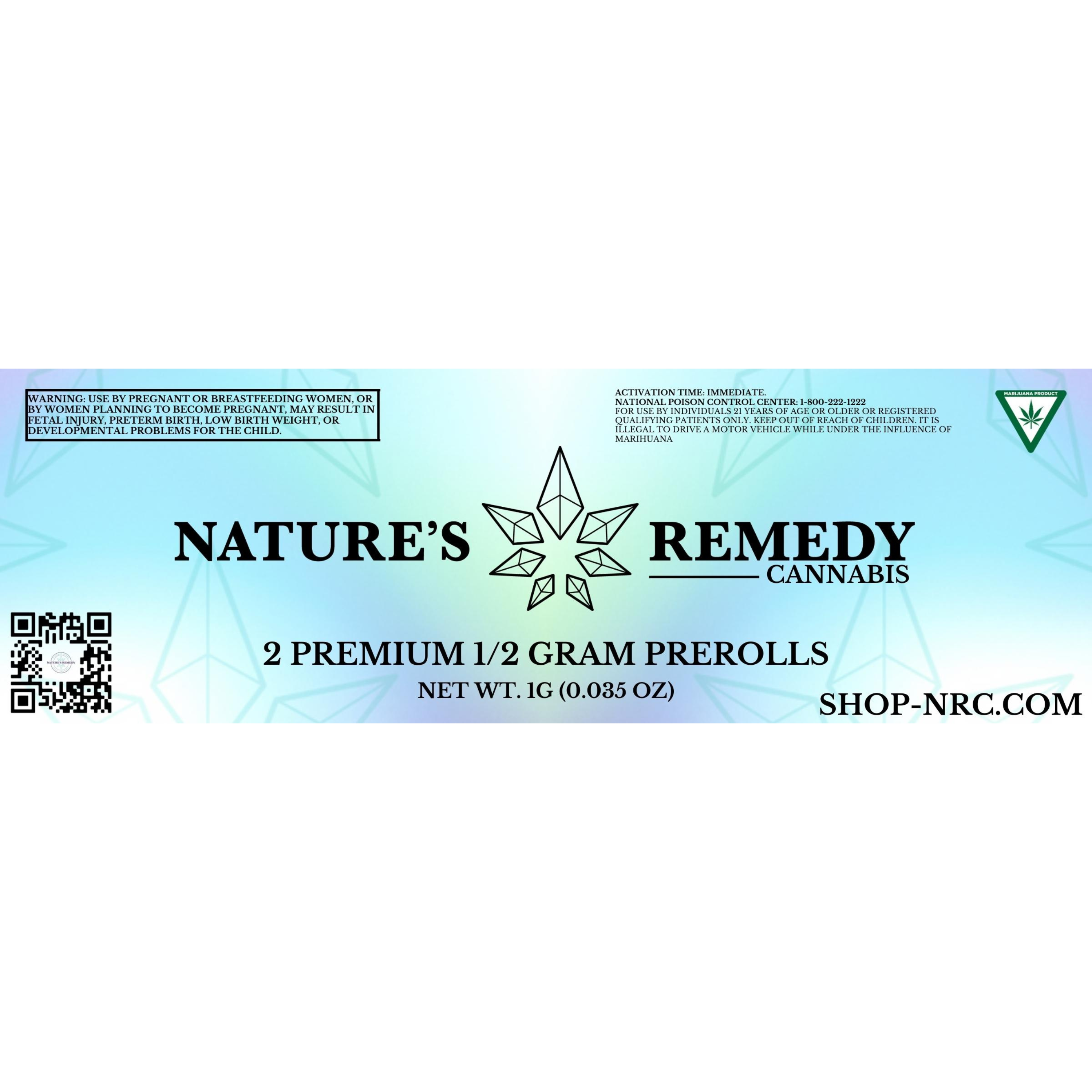 Photograph of product: Glitter Bomb x Sweet Tea 2 x .5g Prerolls by Nature's Remedy
