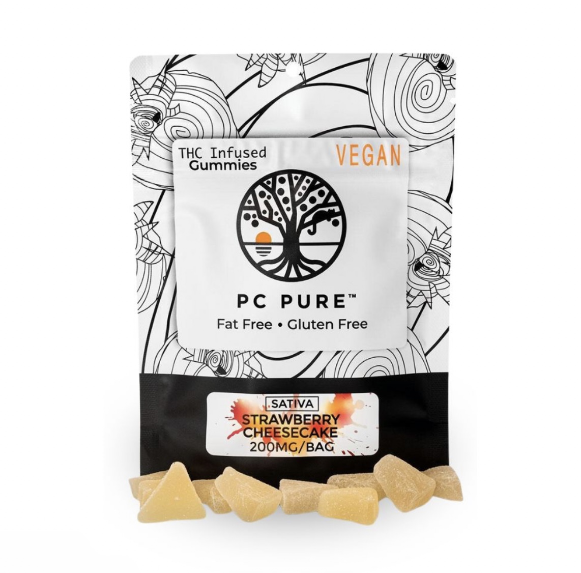 Photograph of product: AU PC Pure: Strawberry Cheesecake (S) 200mg Vegan Gummie