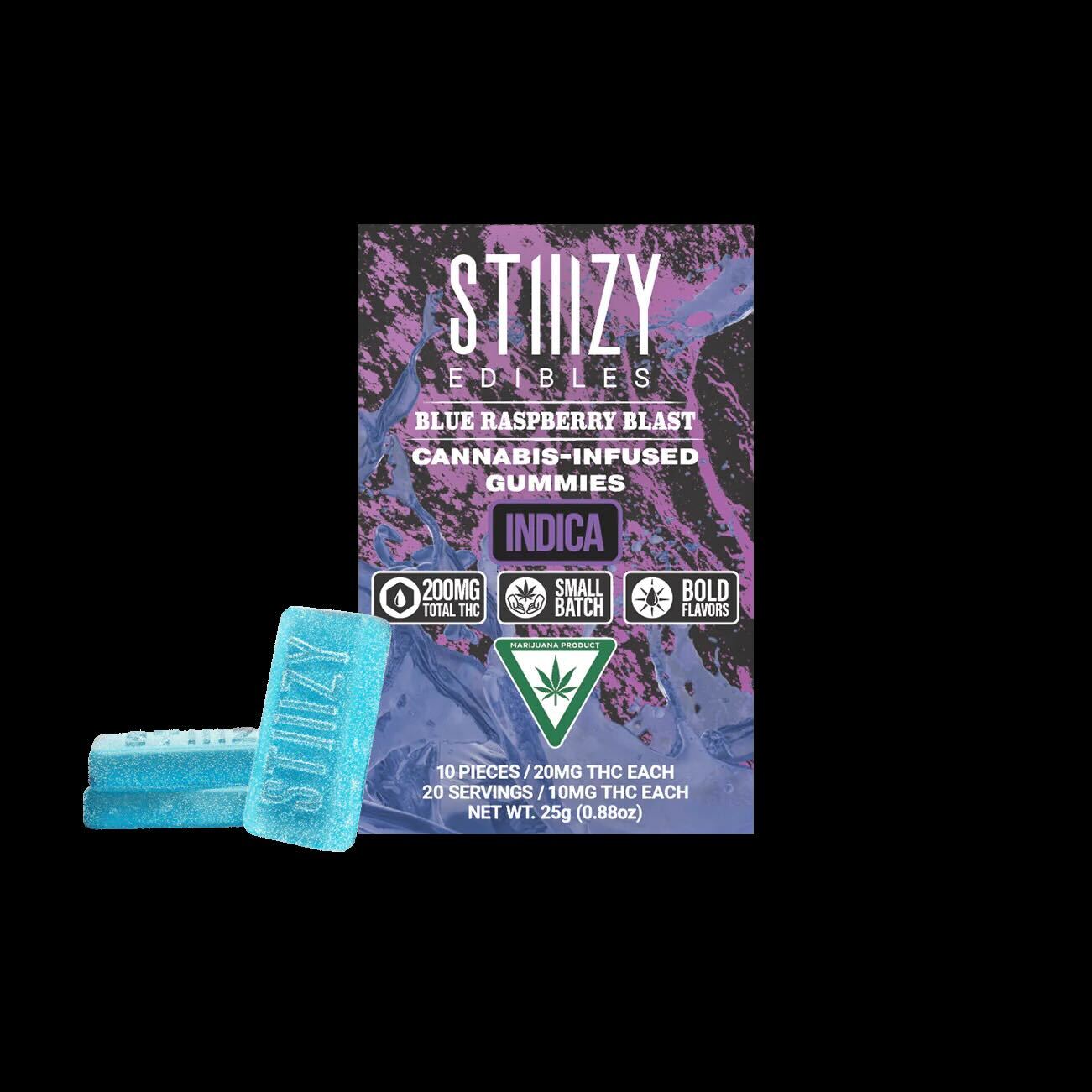 Photograph of product: GUMMIES EDIBLE - BLUE RASPBERRY BLAST 100MG (10CT)