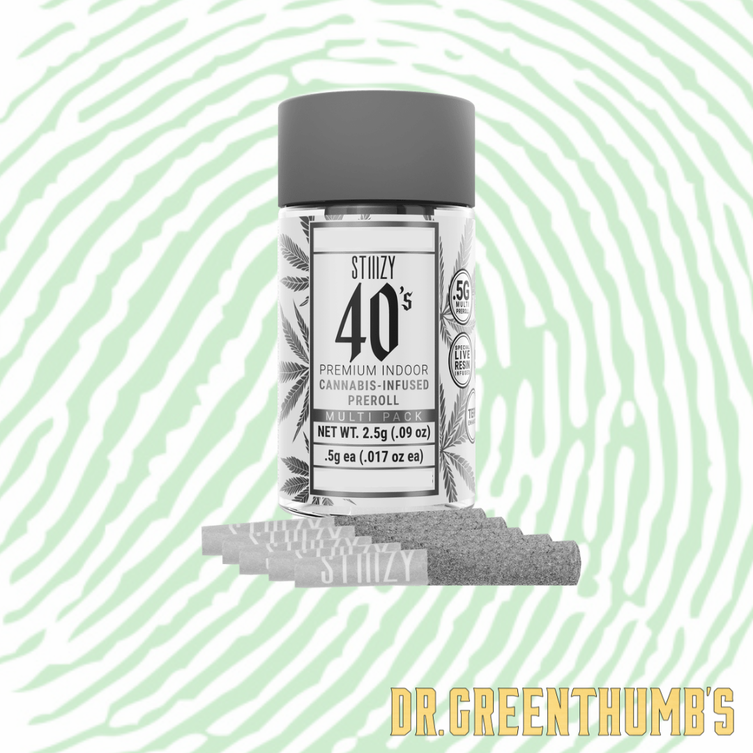 Photograph of product: 2.5G STRAWBERRY COUGH 40S Oui'd PREROLL 5PK BY STIIIZY