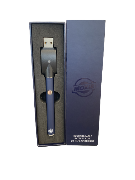 Photograph of product: Moxie | 510 Button Activated Battery | Blue