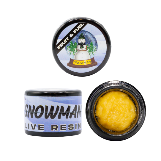 Photograph of product: Fruit & Fuel - Live Resin Baller Jar - Snowman (3.5g)