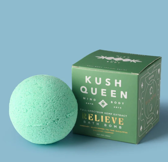 Photograph of product: Kush Queen | Relieve Bath Bomb 1:1 | 25mg