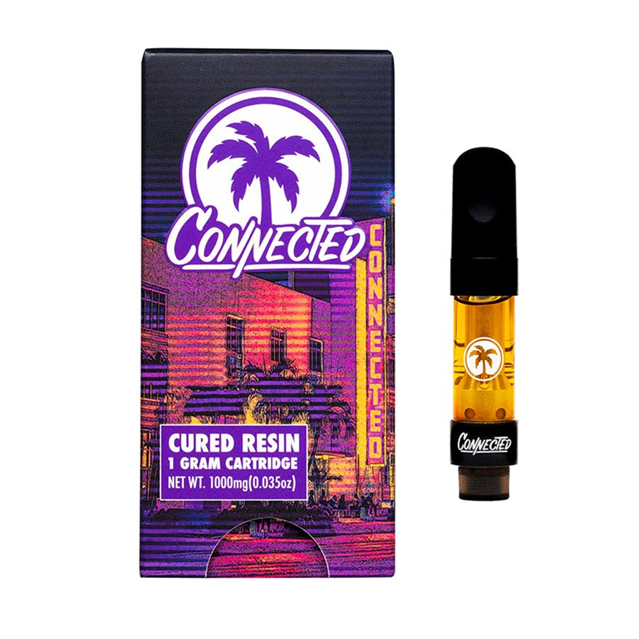 Photograph of product: CONNECTED - NIGHTSHADE 1G CURED CART