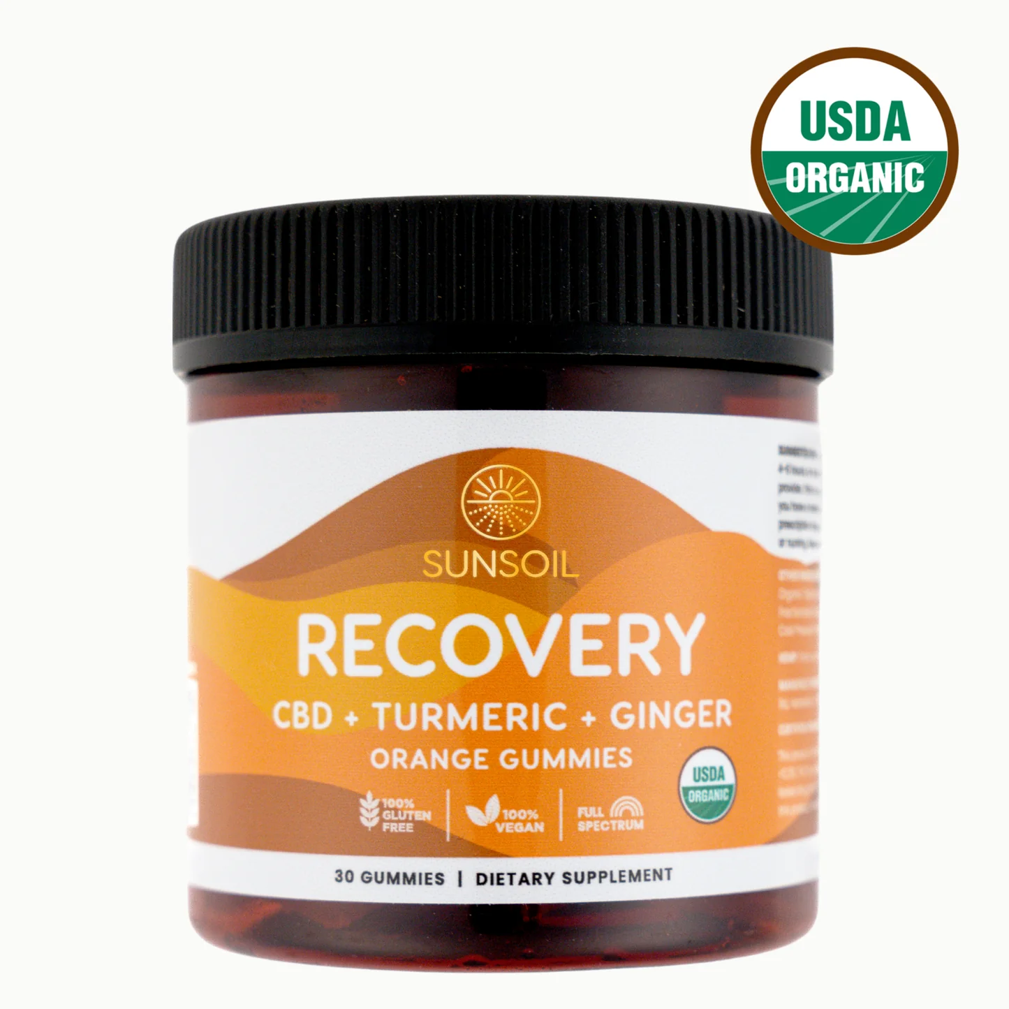 Photograph of product: RECOVERY Ginger and Tumeric + CBD Gummies | 30 ct.