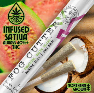 Photograph of Product: 2 Pack of Tropical Guava Bliss Infused Pre-rolls