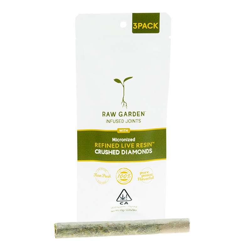 Photograph of product: RAW GARDEN 24K MAGIC 3PK INFUSED PREROLL