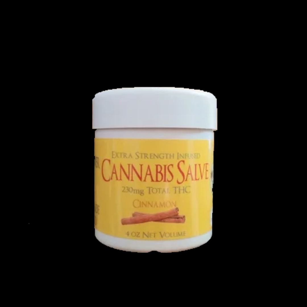 Photograph of product: NM Sacred Flower Co. - 1:1 250mg TH-oui/250mg CBD Salve - Cinnamon