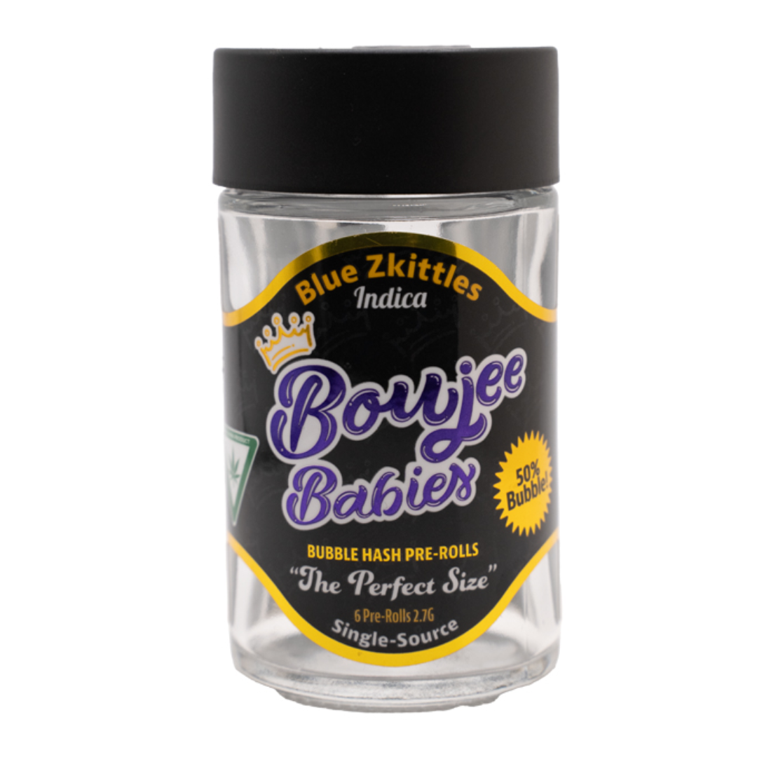 Photograph of product: Boujee Babies - Blue Zkittles 50% Bubble au chocolat Infused 6pk