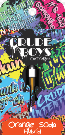 Photograph of product: Orange Soda (Hybrid) | Crude Boys | 510 Vape Cartridge
